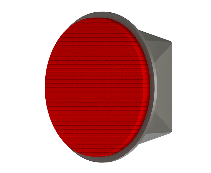 Ein LED-Modul 200 mm als Animation mit den Farben rot und grün als ein -gahäuse mit zwei darstellbaren Farben