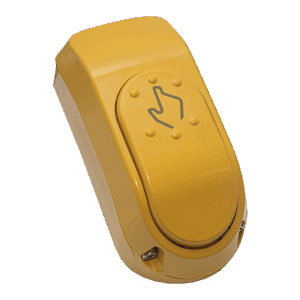 Fussgängertaster in gelb