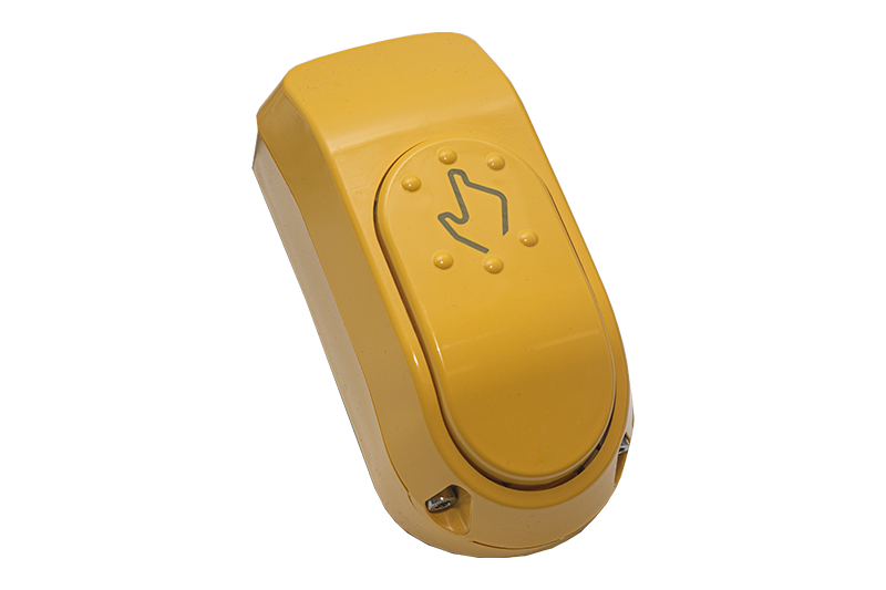 Fussgängertaster in gelb