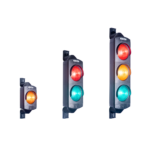 Darstellung der kleinen LED-Ampel von ROYER Signaltechnik in dei verschiedenen Ausstattungen