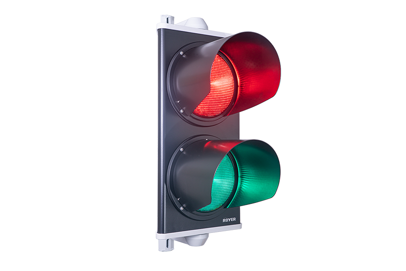 Aluminium-Ampel rot/grün in LED-Technik